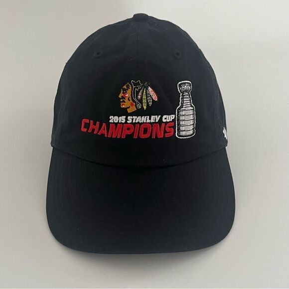 Chicago Blackhawks Hat - 47 Clean Up - 2015 Champions - OS - Picture 1 of 4